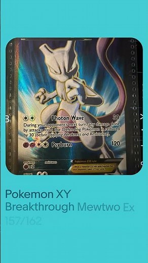 Pokemon XY Breakthrough Mewtwo Ex 157/162 Full Art Rare Holo