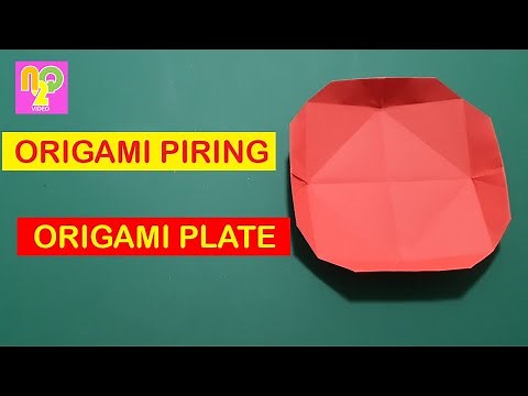 ORIGAMI PIRING | Cara Membuat Piring dari Kertas Origami | Origami Plate (Dish)