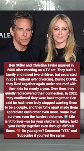Living Under One Roof Again: How Ben Stiller and Christine Taylor Saved Their Marriage 🏡