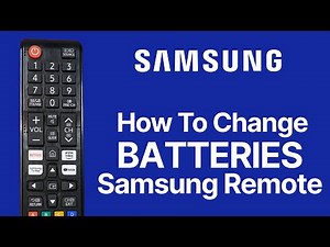 Replace Batteries in Samsung TV Remote (How-To)