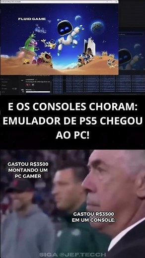 Parece que o jogo virou (literalmente)! O RPCSX, um emulador experimental de PlayStation 5 para PC.