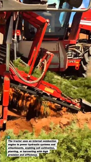 Modern Tractor in Action: Cultivating a Field