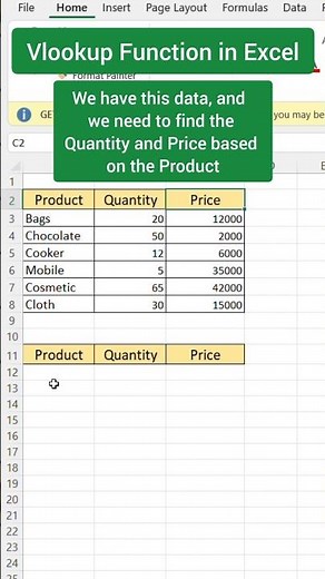 Vlookup formula in Excel #exceltricks #exceltips #exceltutorial