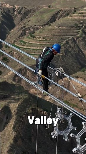 High Above the Ground: The Daily Life of a Brave Lineman | Extreme Heights & Hard Work #shortsfeed