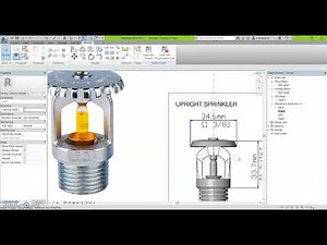 REVIT FAMILY CREATION UPRIGHT SPRINKLER