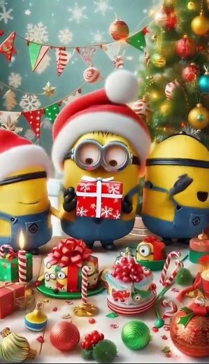 Minions at Christmas #xmas #minions