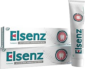 Elsenz Teeth whitening Toothpaste Fluoride for Anticavity and Sensitive Teeth Fights Cavities and Removes Surface Stains for Whiter Teeth, Enamel Repair, and Improved Oral Health | Vegan (2 Pack)