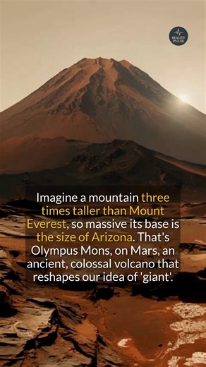 38K views · 99 reactions | Explore the astronomical scale of Olympus Mons, the largest volcano in our solar system found on Mars. #historyfacts #didyouknow #factsdaily | Reality Pulse | Facebook