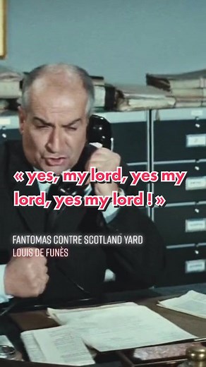#fantomas « Yes my lord, yes my lord, yes my lord ! » #louisdefunes #videooftheday #comique #fantomascontrescotlandyard #rire #humour