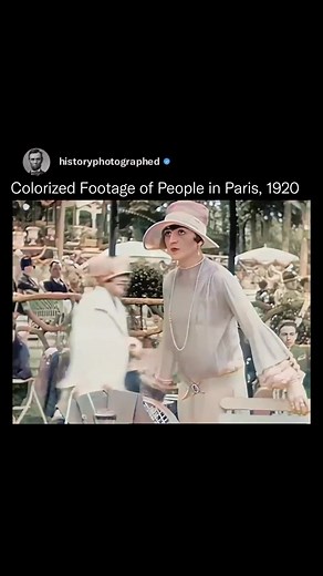 1.2M views · 18K reactions | Colorized footage of Life in Paris in the 1920s:NASS_0/yt | History In Pictures | Facebook