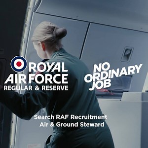 The RAF is No Ordinary Job. As an Air and Ground Steward you will work on board aircraft with opportunities to travel around the world. Contact your nearest Armed Forces Careers Office for details or find out more here: http://tinyurl.com/y23drmr7 | RAF Recruitment