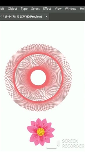 Flower Design in Adobe Illustrator 🌸 Easy Graphic Design Short