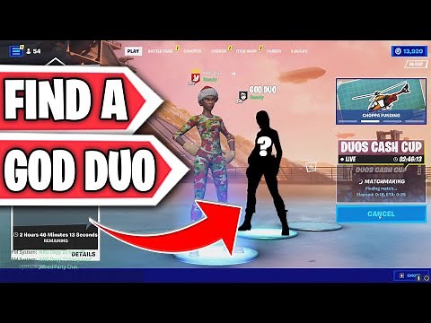 How to find a *GOD* Duo Partner in Fortnite! - (Need a Fortnite Duo)