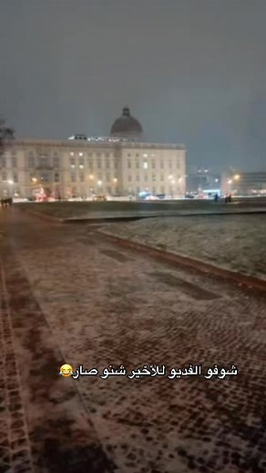 Nighttime Snowfall Stroll in Urban Setting