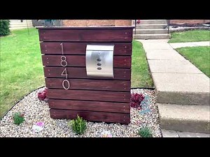 Modern mailbox rich mahogany