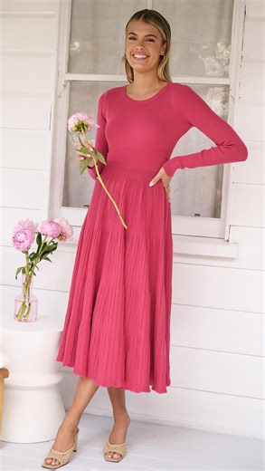 20 reactions | New arrival | Introducing the Adele dress, featuring a flattering fit and flare silhouette in a soft & cosy stretch knit. Just in time for this chilly weather!  | minnie + MAXXIE | Facebook