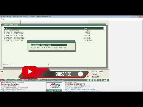 📌 Marg Software Data Restore Kaise Kare?