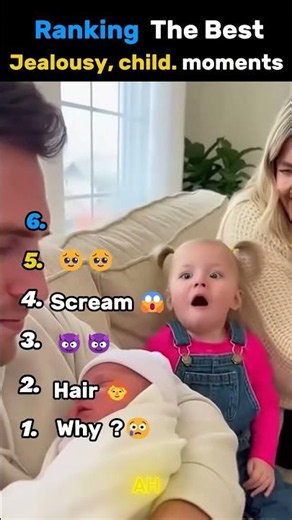 Ranking cutest kid jealousy moments #adorable #family #funny