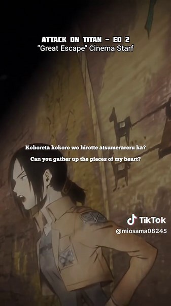 Attack on Titan Ending 2 | Great Escape - Cinema Staff #anime #ending #songlyrics #attackontitan #fyp