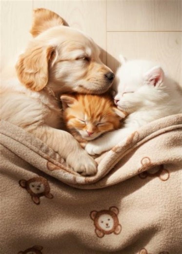 Pure Bliss: Nothing Better Than These Three Snuggled Up Together ❤️