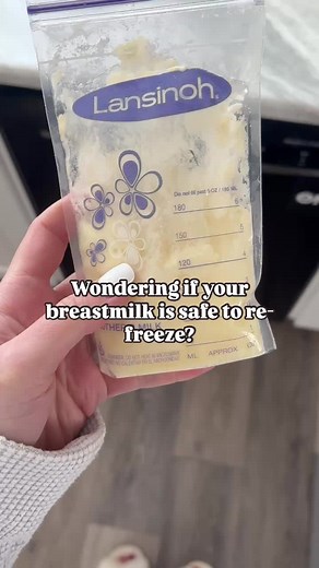 If your power goes out or something goes wrong with your freezer, here is what you need to know about your breastmilk 👇 As long as there are ice crystals/ice chunks in your breastmilk, it is safe to be re-frozen! Any milk that is fully thawed, needs to be used within 24 hours or it will spoil and should not be given to your baby. What you can do if your breastmilk stash goes bad? - Save it for milk baths 🛁 - Ice it for diaper rash 🧷 - Keep a bag for breastmilk jewelry 💍 What to do during a p