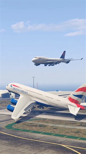 A-380 take Off & Boeing 747 Landing Inches Difference Gtav