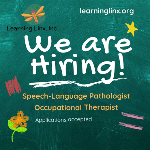 We’re expanding—and we’re excited to grow our team! 🌟 Learning Linx, Inc. is NOW HIRING a Speech-Language Pathologist and Occupational Therapist to support our pediatric clients in a warm, collaborative setting. 💛 Flexible hours 💛 Autonomy in clinical decision-making 💛 Supportive leadership & positive team culture 📩 Apply via Indeed, LinkedIn, or email learninglinx365@gmail.com Come grow with us! 🌱🪴 | Learning Linx, Inc.