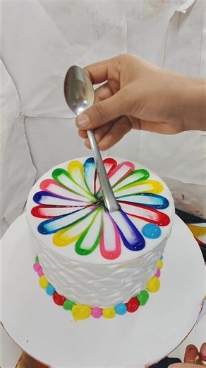 amazing multi colour cake design beautiful #shortvideo #trending #youtube #shorts