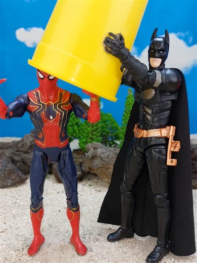 Spiderman Surprises Batman with Epic Toy Reveal