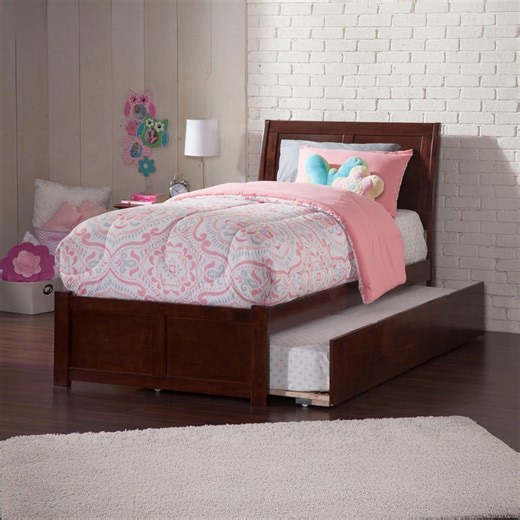 Reviews for AFI Portland Walnut Brown Solid Wood Frame Twin Platform Bed with Footboard and Twin Trundle | Pg 1 - The Home Depot