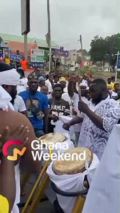 Lafa Homowo Festival: Lafa Mantse Nii Ayi Okoforbour performs a beautiful cultural dance. #GhanaWeekend #lafahomowo | Ghana Weekend