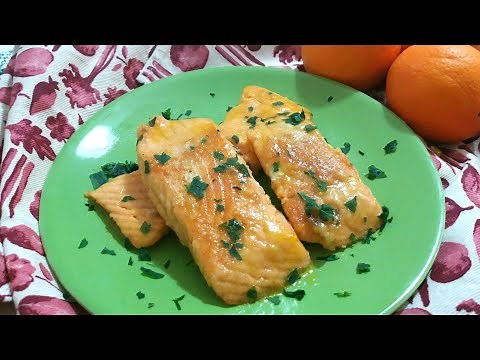 FILETTI di SALMONE all'ARANCIA in padella 🐟 🍊 Ricetta FACILE di A modo MIO