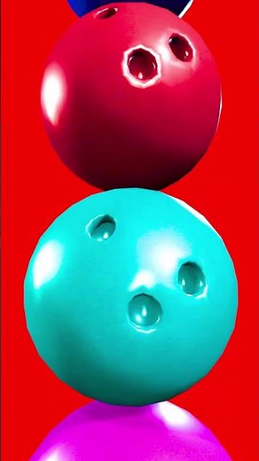 Colorful Bowling Balls Arranged Perfectly #aesthetic #bowling #asmr