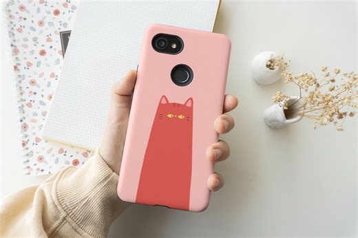 Cat Art Illustration Google Pixel Case, Cute Cat Phone Cases for Googlepixel - Etsy