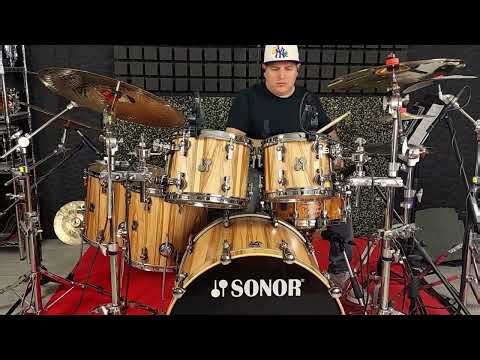 Sonor SQ2 vintage Maple shell,American Walnut finish, JF Song by Teddy Schifano.