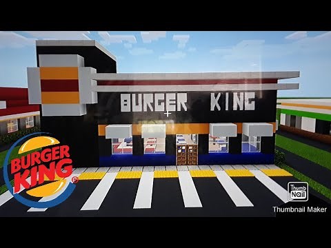 Minecraft Tutorial #30: How To Make A Modern Burger King (Fast Food Restaurant)