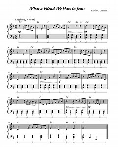 What a Friend We Have in Jesus - Easy Sheet Music in PDF - La Touche Musicale