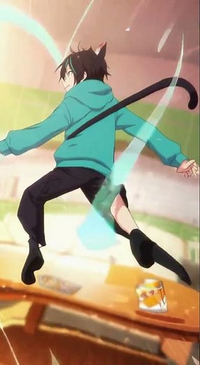 Snack Sensation! 🤩 Anime Cat-Boy's Heroic Jump