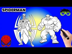 Draw Spider-Man and Hulk | How to Draw Marvel Superheroes Step by Step | Zoonitoons for Kids