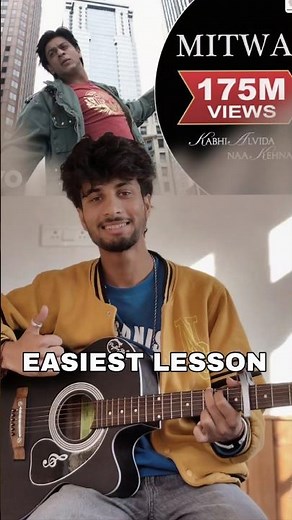 mitwa guitar lesson❤️‍🩹 | easy 3 chords |#guitarlesson