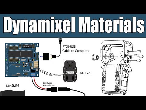Dynamixel Arduino Tutorial 1 | Materials : Hardware and Software to control the AX-12 Motor