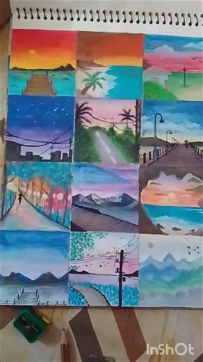 12 drawing in one page #drawing #art