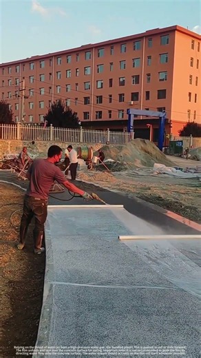 Clever Construction Trick: Pushing Film Roll with High‑Pressure Water Gun for Concrete Curing