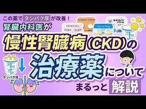 この薬でタンパク尿が改善！慢性腎臓病(CKD)の治療薬について、まるっと解説します！【腎臓内科医が解説】