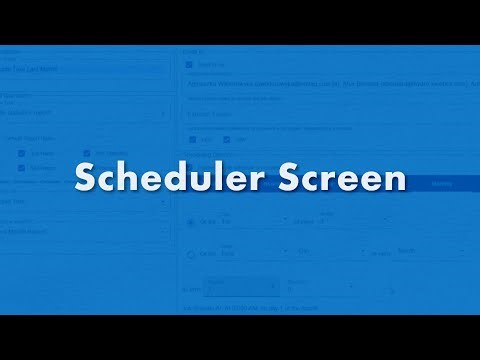 Cipher Quick Guide: Scheduler Screen