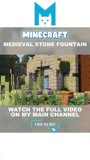 Build this Medieval Stone Fountain in Minecraft! #minecraft #shorts