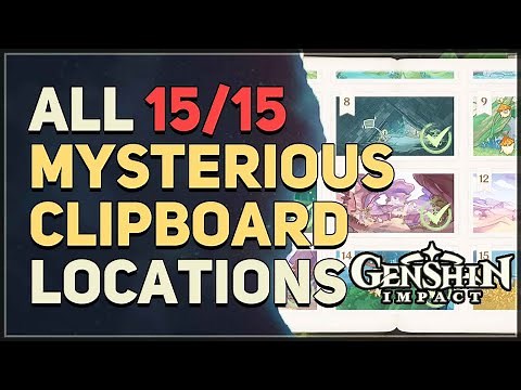 All 15 Mysterious Clipboard Locations Genshin Impact