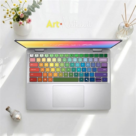 Dell Vinyl Keyboard Skin Colorful Gradient British English Color Spectrum PC Keyboard Skin for Xps Latitude Inspiron Vostro Precisio - Etsy