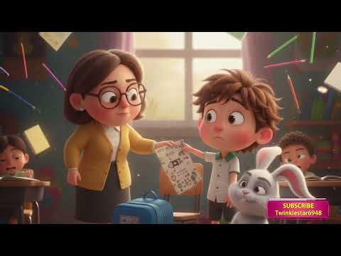 Bunny Ate My Homework! 🐰📚 | Funny Kids Poem & Nursery Rhyme for Children