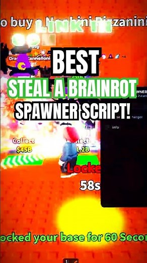 STEAL A BRAINROT SPAWNER SCRIPT! | SPAWN ANY BRAINROT - USE BEFORE PATCH! #shorts #youtubeshorts